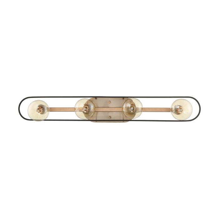 Nuvo Lighting 60-6654 Four Light Vanity, Copper Brushed Brass / Matte Black