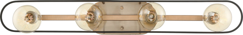 Nuvo Lighting 60-6654 Four Light Vanity, Copper Brushed Brass / Matte Black