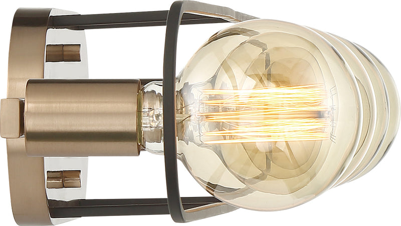 Nuvo Lighting 60-6654 Four Light Vanity, Copper Brushed Brass / Matte Black