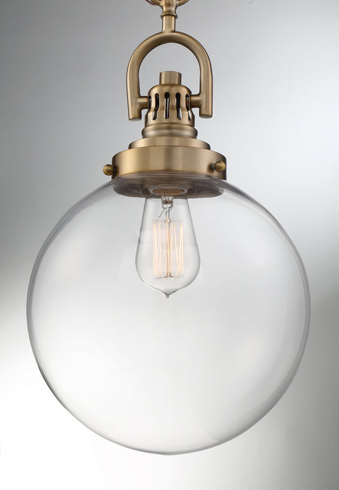 Nuvo Lighting 60-6671 One Light Pendant, Burnished Brass