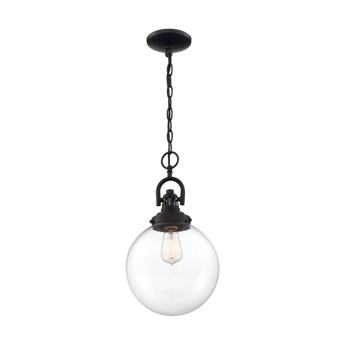 Nuvo Lighting 60-6673 One Light Pendant, Aged Bronze / Clear