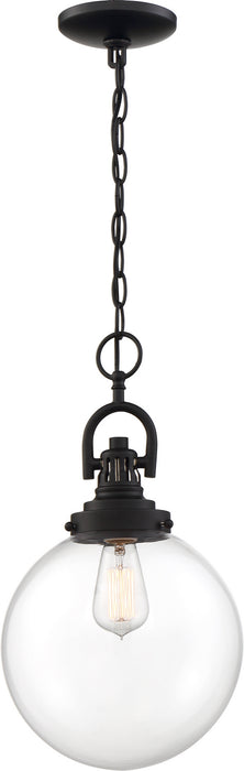 Nuvo Lighting 60-6673 One Light Pendant, Aged Bronze / Clear