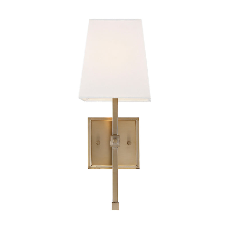 Nuvo Lighting 60-6707 One Light Vanity, Burnished Brass / White