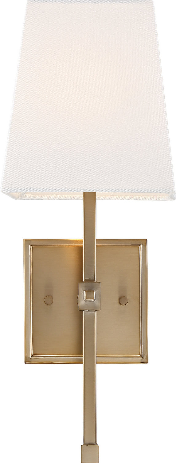 Nuvo Lighting 60-6707 One Light Vanity, Burnished Brass / White