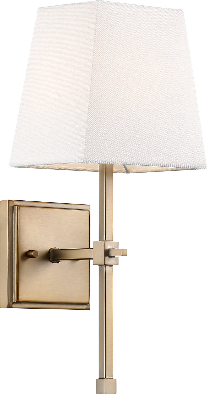 Nuvo Lighting 60-6707 One Light Vanity, Burnished Brass / White