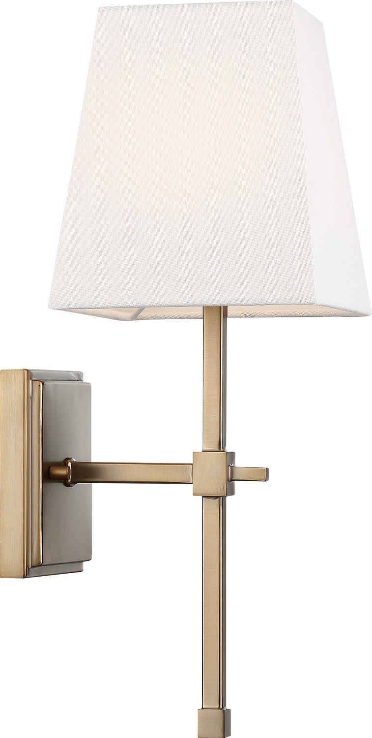 Nuvo Lighting 60-6707 One Light Vanity, Burnished Brass / White