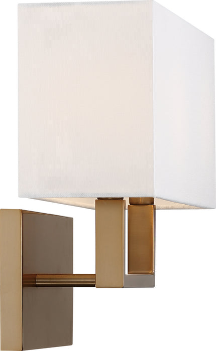 Nuvo Lighting 60-6717 Two Light Vanity, Burnished Brass / White