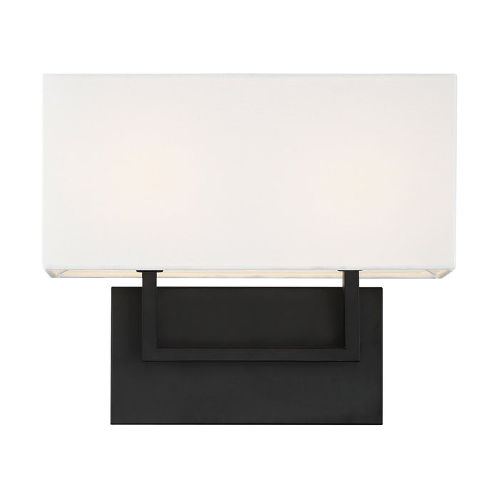 Nuvo Lighting 60-6719 Two Light Vanity, Aged Bronze / White Fabric