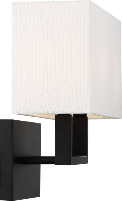 Nuvo Lighting 60-6719 Two Light Vanity, Aged Bronze / White Fabric