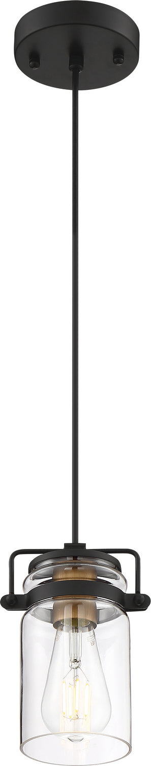Nuvo Lighting 60-6733 One Light Mini Pendant, Black