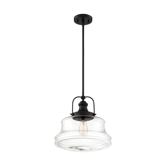 Nuvo Lighting 60-6759 One Light Pendant, Bronze / Clear Glass