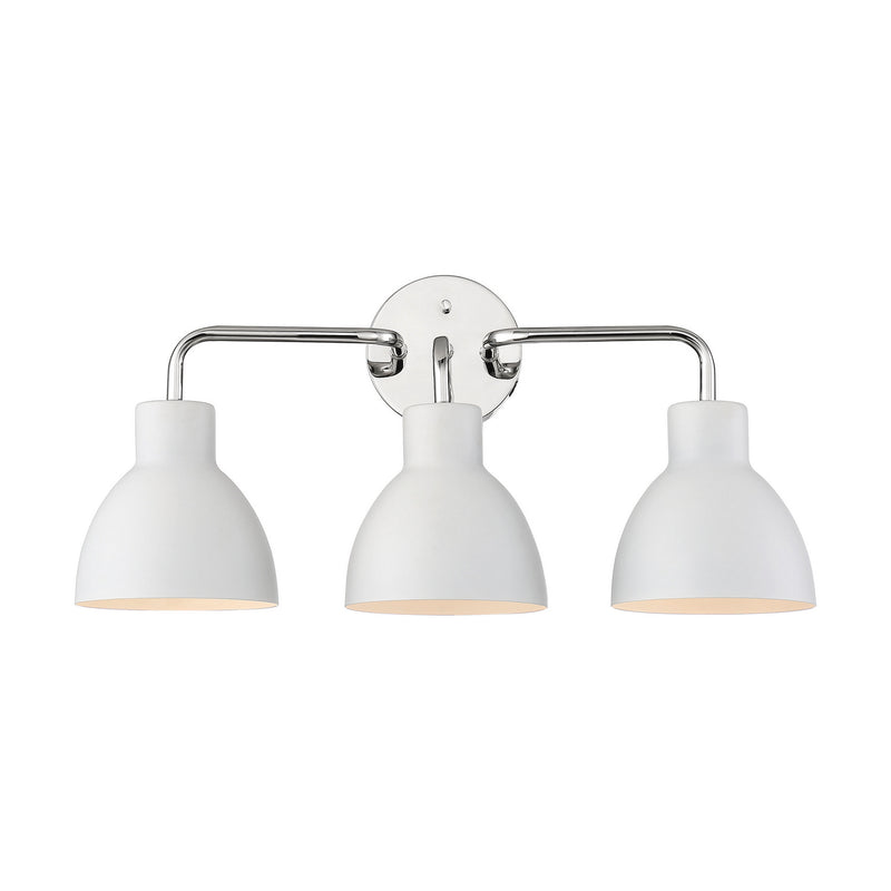 Nuvo Lighting 60-6783 Three Light Vanity, Polished Nickel / White