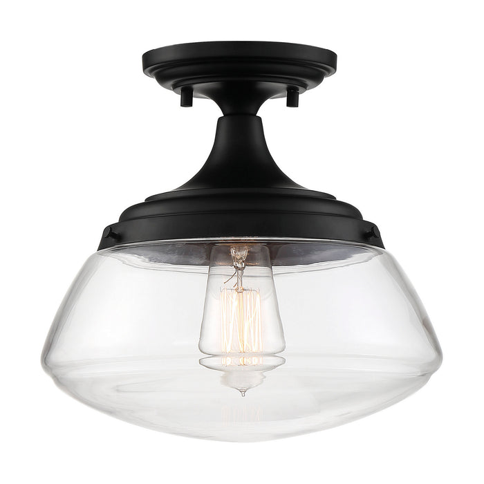 Nuvo Lighting 60-6799 One Light Semi Flush Mount, Aged Bronze / Clear