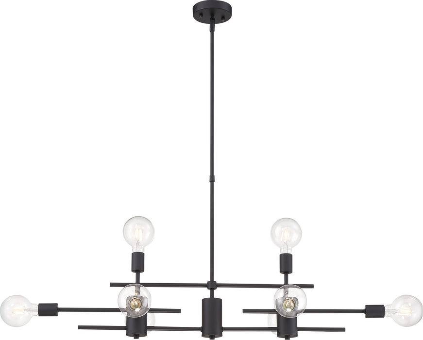 Nuvo Lighting 60-6862 Eight Light Island Pendant, Black