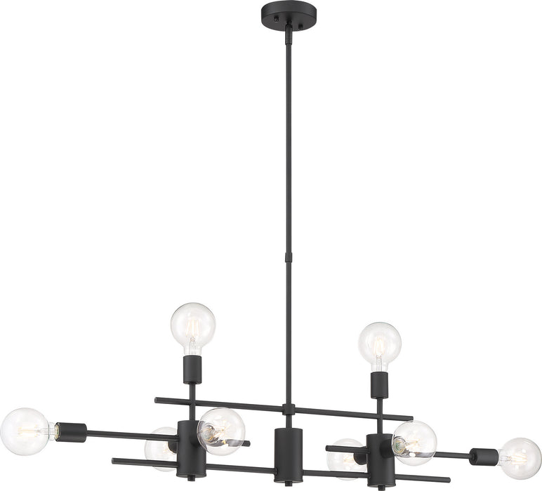 Nuvo Lighting 60-6862 Eight Light Island Pendant, Black