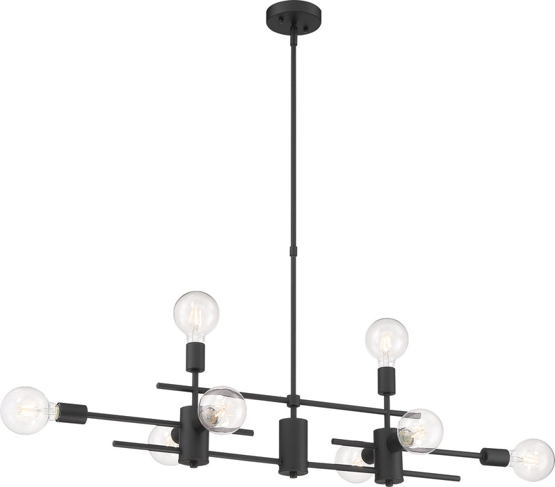 Nuvo Lighting 60-6862 Eight Light Island Pendant, Black