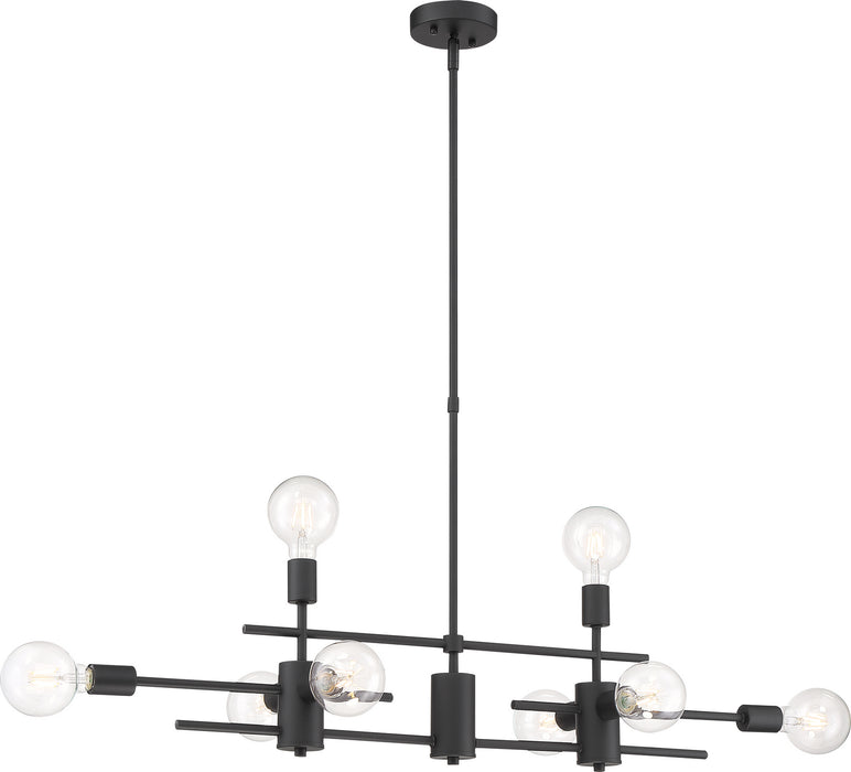 Nuvo Lighting 60-6862 Eight Light Island Pendant, Black
