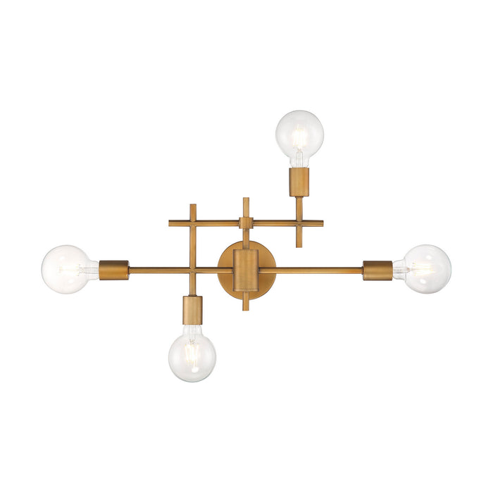 Nuvo Lighting 60-6871 Four Light Vanity, Aged Gold