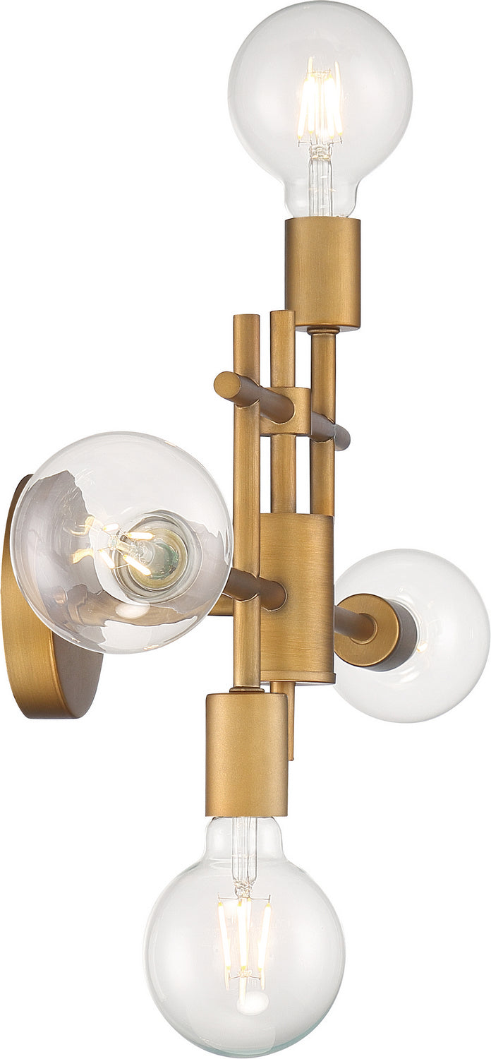 Nuvo Lighting 60-6871 Four Light Vanity, Aged Gold