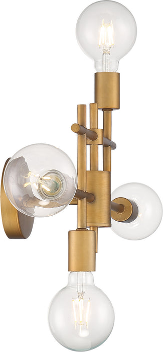 Nuvo Lighting 60-6871 Four Light Vanity, Aged Gold