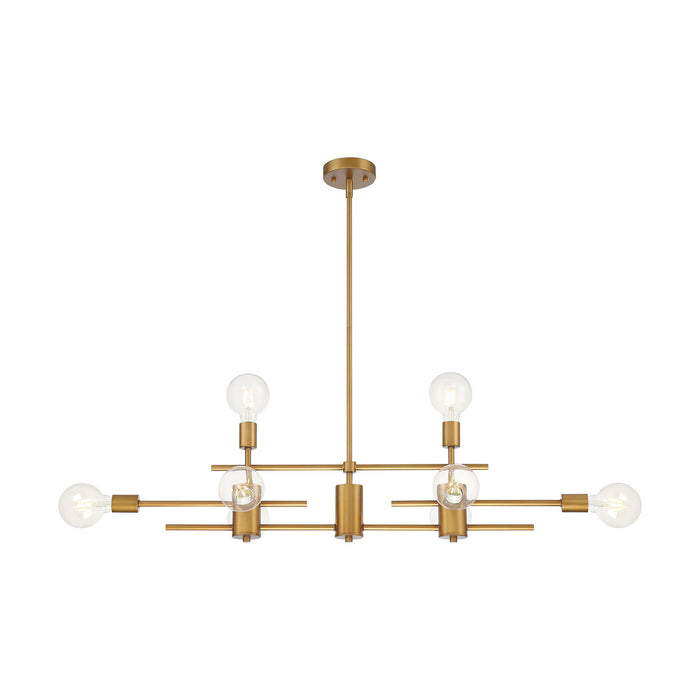 Nuvo Lighting 60-6872 Eight Light Island Pendant, Aged Gold