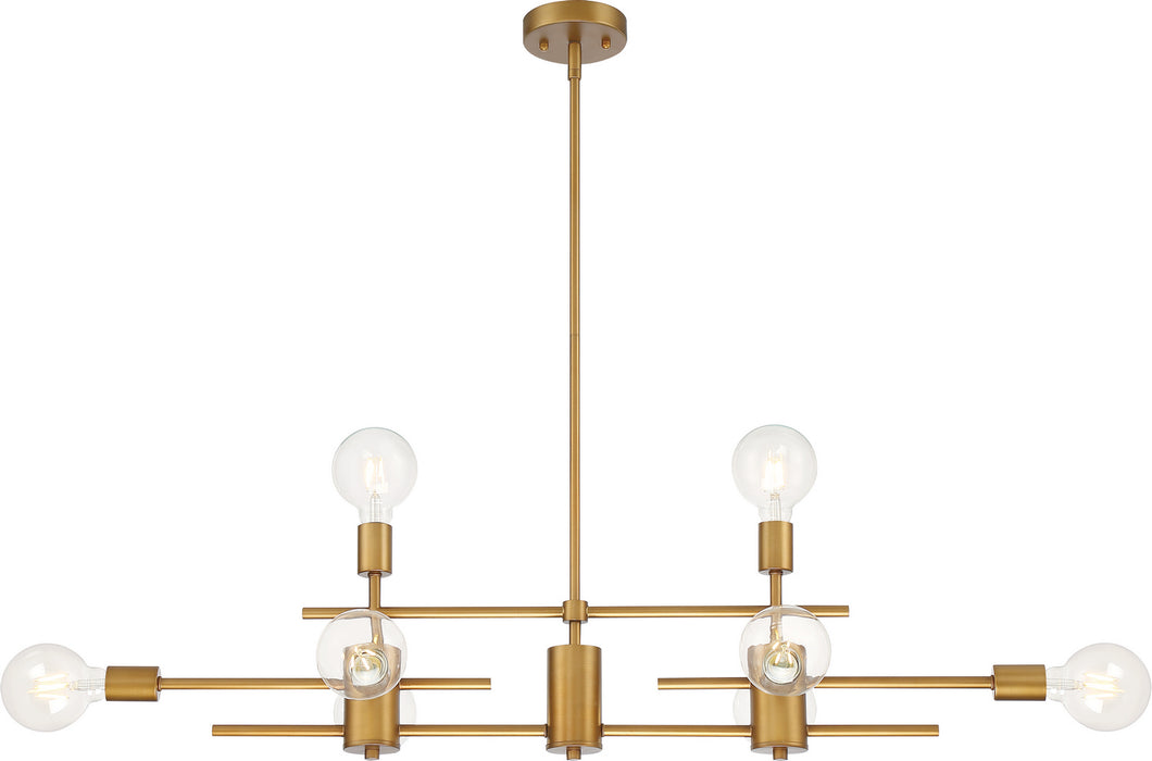 Nuvo Lighting 60-6872 Eight Light Island Pendant, Aged Gold