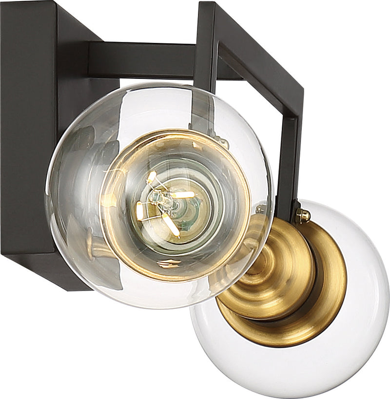 Nuvo Lighting 60-6972 Two Light Vanity, Warm Brass / Black