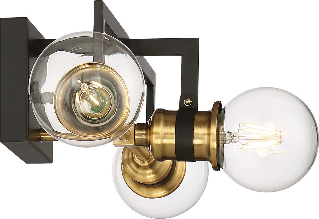 Nuvo Lighting 60-6973 Three Light Vanity, Warm Brass / Black