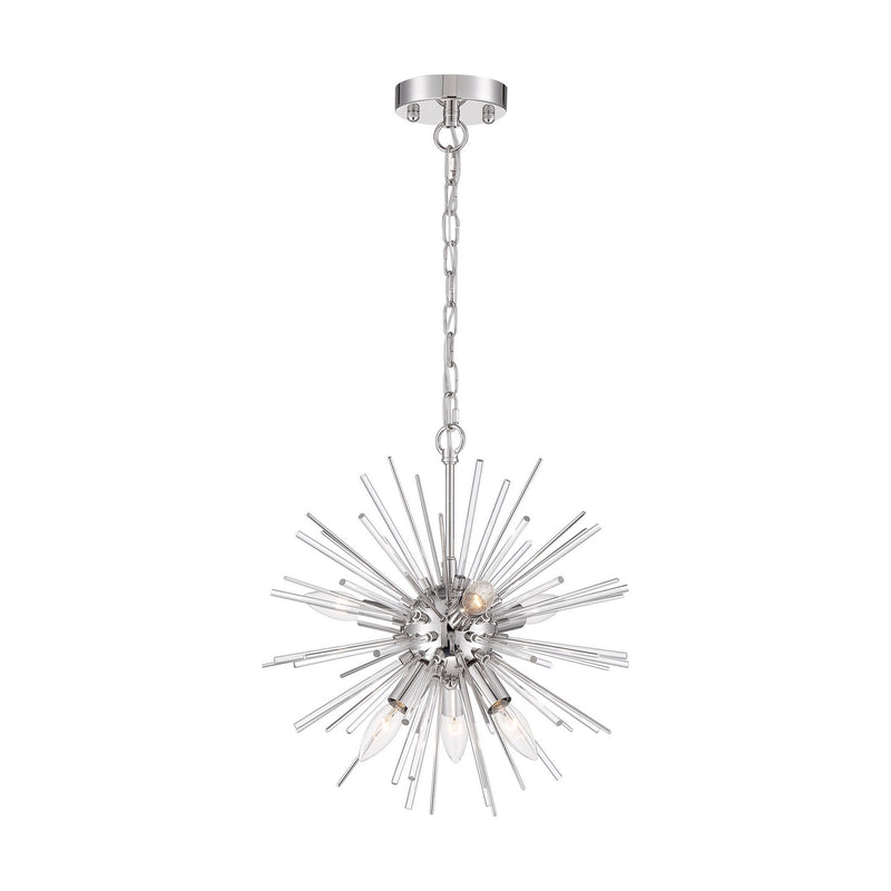 Nuvo Lighting 60-6991 Six Light Chandelier, Polished Nickel