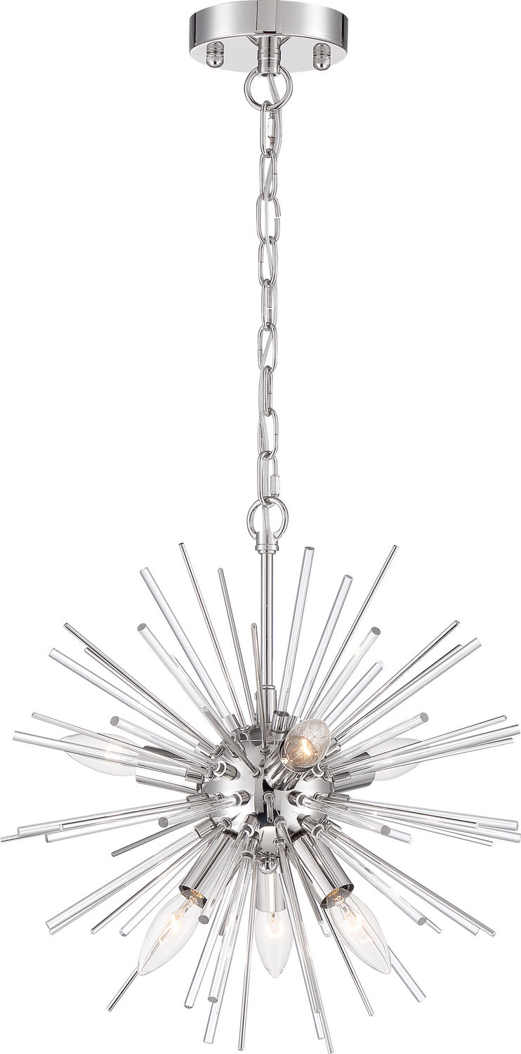 Nuvo Lighting 60-6991 Six Light Chandelier, Polished Nickel