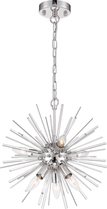 Nuvo Lighting 60-6991 Six Light Chandelier, Polished Nickel