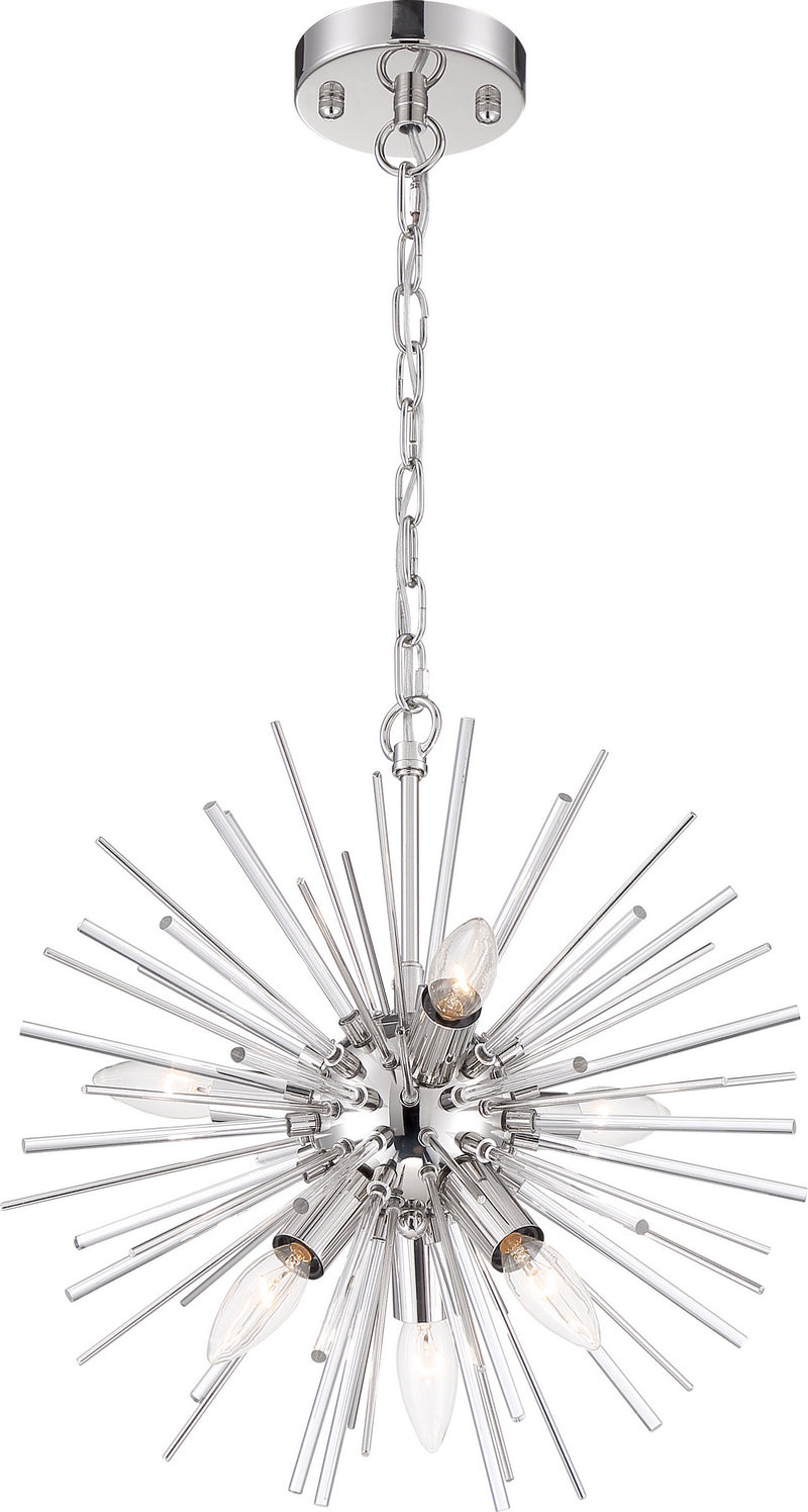 Nuvo Lighting 60-6991 Six Light Chandelier, Polished Nickel
