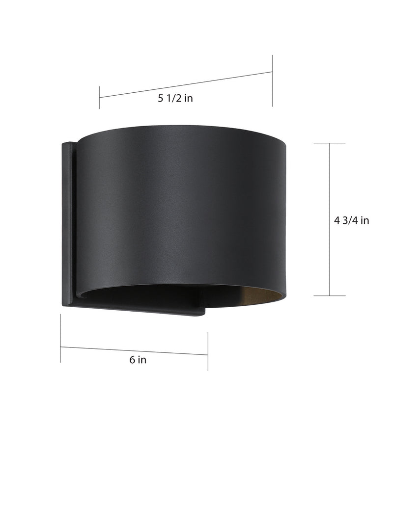 Nuvo Lighting 62-1464 LED Wall Sconce, Matte Black