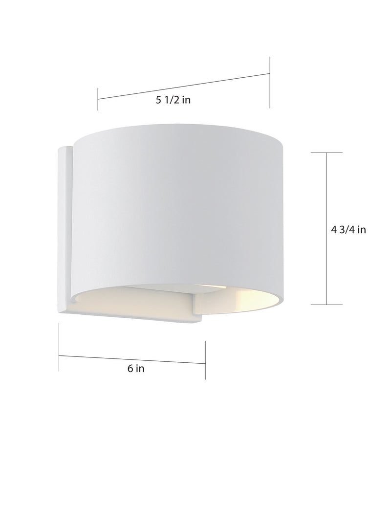 Nuvo Lighting 62-1465 LED Wall Sconce, Matte White