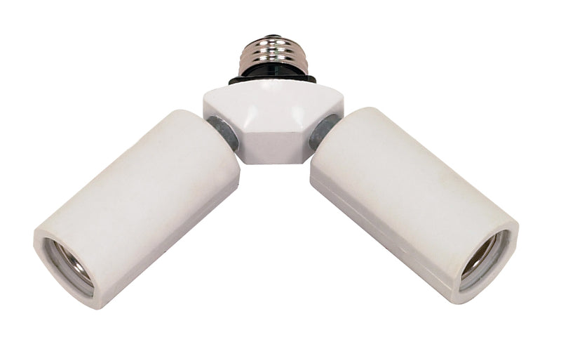 Nuvo Lighting SF77-607 Two Light Socket Adapter, White