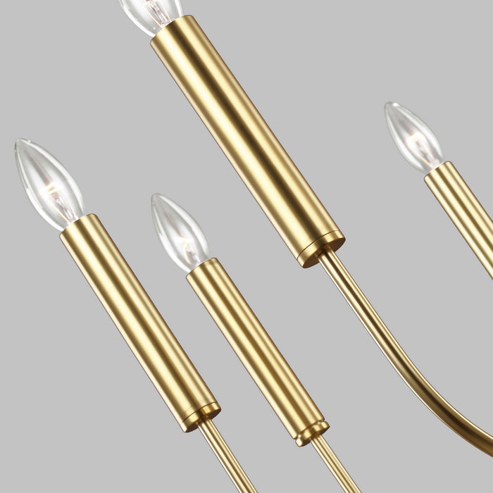 Visual Comfort Studio EC1009BBS Nine Light Chandelier, Burnished Brass