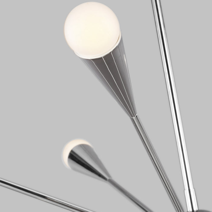 Visual Comfort Studio EC10310PN Ten Light Chandelier, Polished Nickel