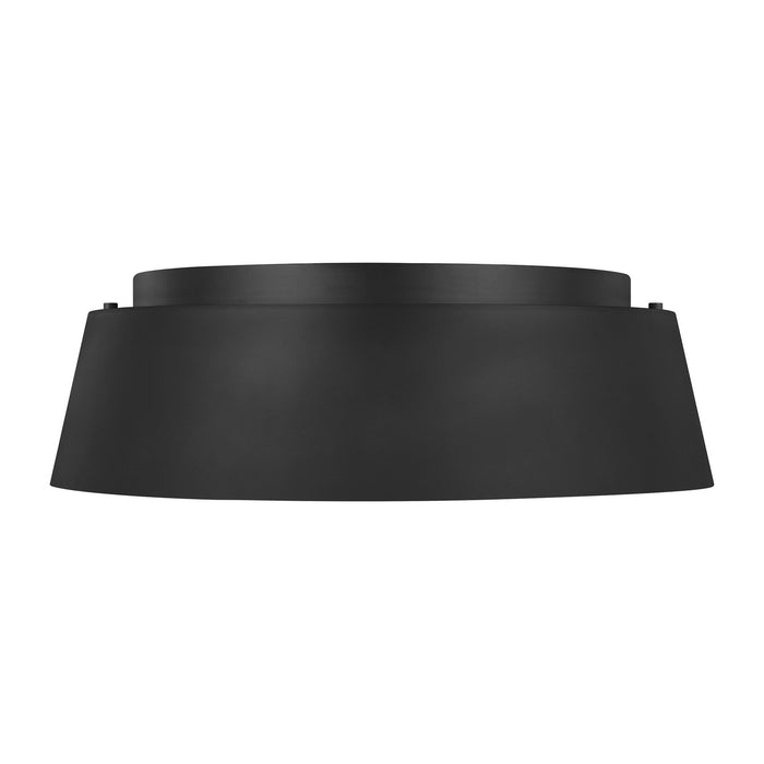 Visual Comfort Studio EF1003MBK Three Light Flush Mount, Midnight Black