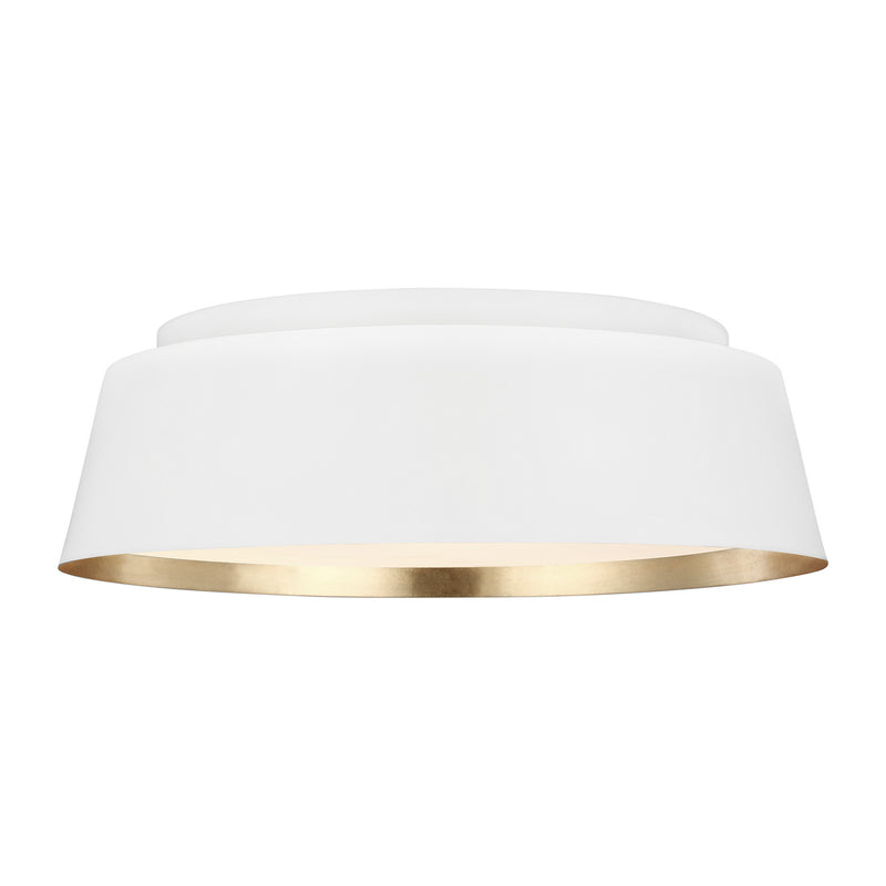 Visual Comfort Studio EF1003MWT Three Light Flush Mount, Matte White