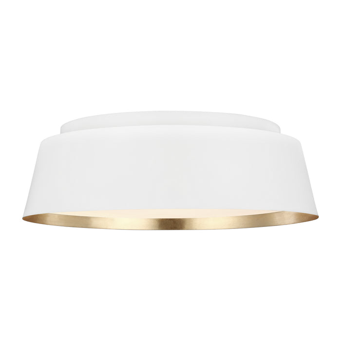 Visual Comfort Studio EF1003MWT Three Light Flush Mount, Matte White