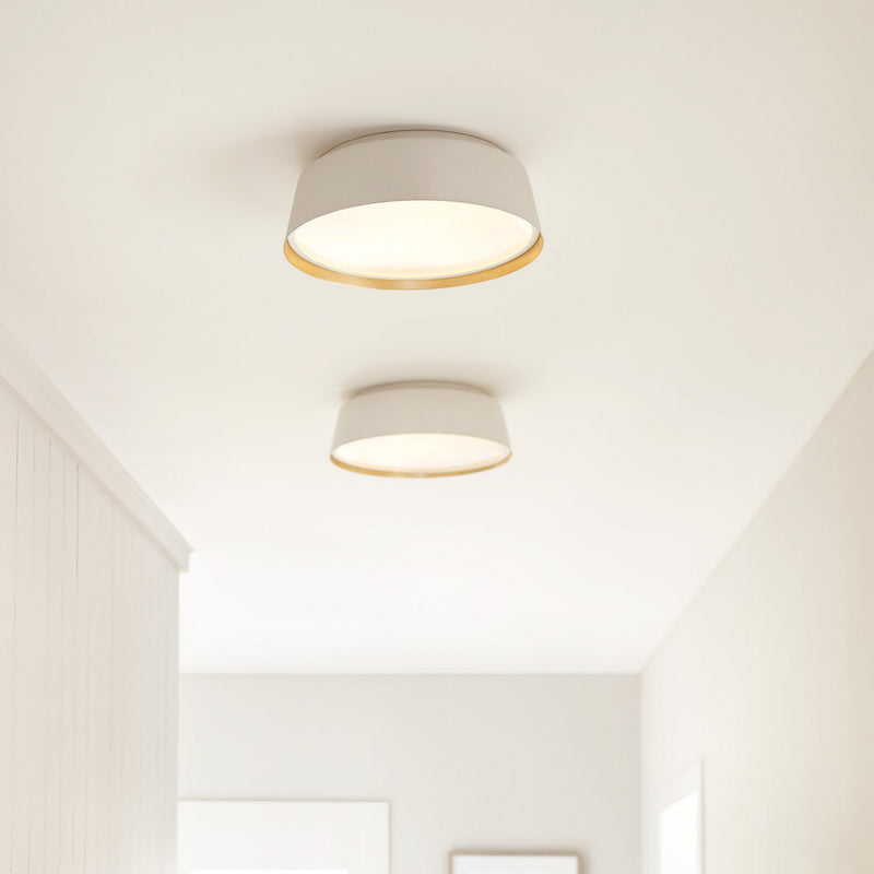 Visual Comfort Studio EF1003MWT Three Light Flush Mount, Matte White