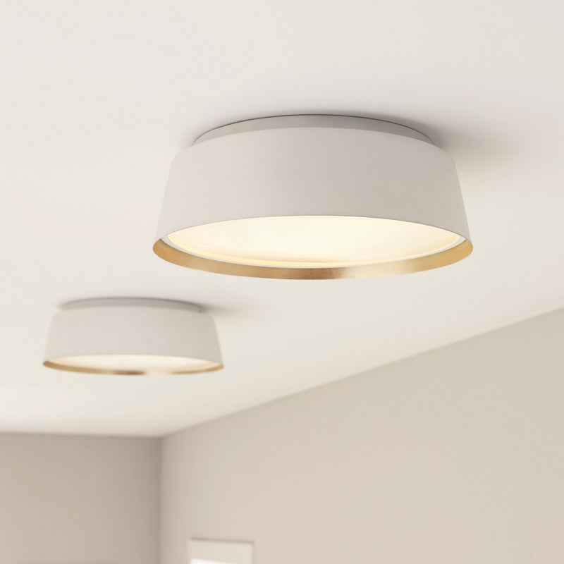 Visual Comfort Studio EF1003MWT Three Light Flush Mount, Matte White