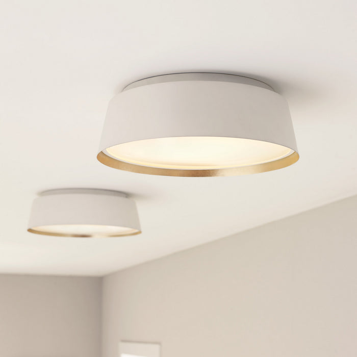 Visual Comfort Studio EF1003MWT Three Light Flush Mount, Matte White