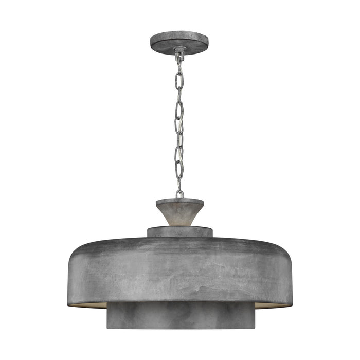 Visual Comfort Studio EP1001WGV One Light Pendant, Weathered Galvanized