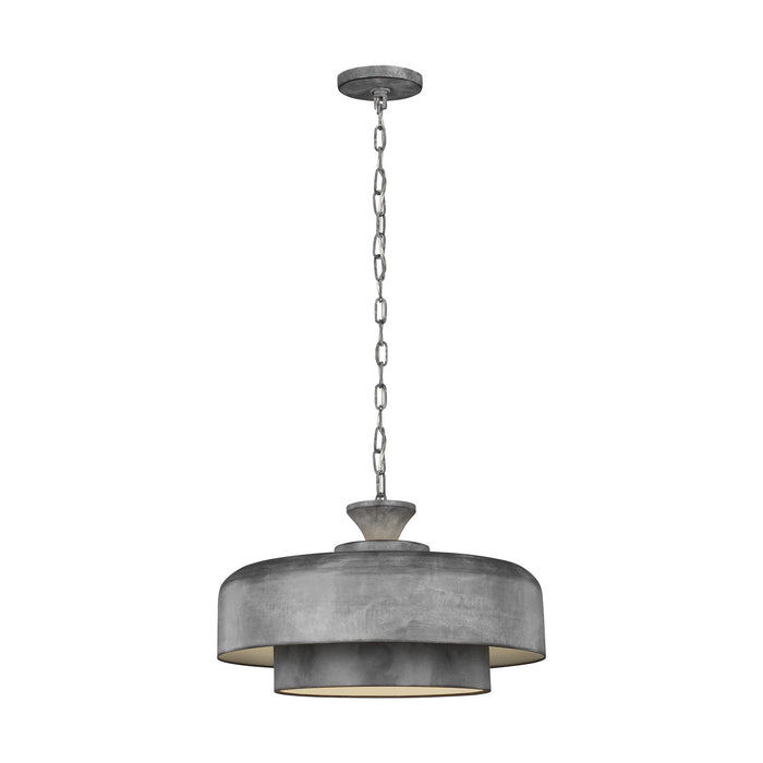 Visual Comfort Studio EP1001WGV One Light Pendant, Weathered Galvanized