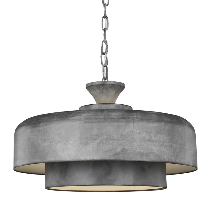 Visual Comfort Studio EP1001WGV One Light Pendant, Weathered Galvanized