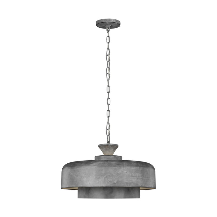 Visual Comfort Studio EP1001WGV One Light Pendant, Weathered Galvanized