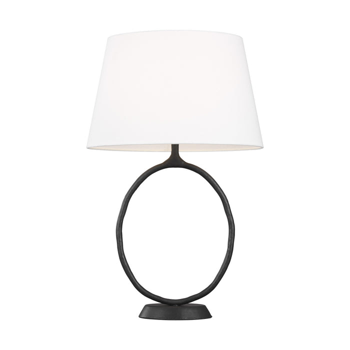 Visual Comfort Studio ET1001AI1 One Light Table Lamp, Aged Iron