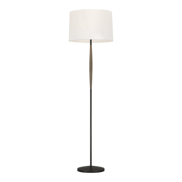Visual Comfort Studio ET1101WDO1 One Light Floor Lamp, Weathered Oak Wood