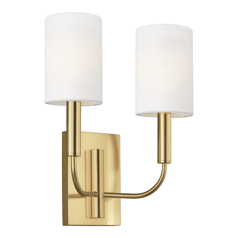 Visual Comfort Studio EW1002BBS Two Light Wall Sconce, Burnished Brass